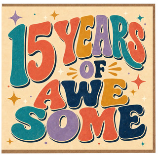 15th Birthday Card, 15 Years of Awesome