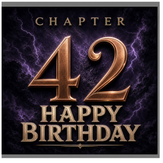 42nd Birthday Card, Chapter 42 Happy Birthday Card