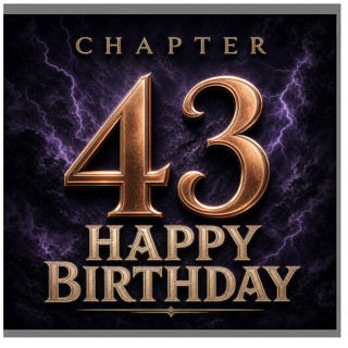 43rd Birthday Card, Chapter 43 Happy Birthday Card