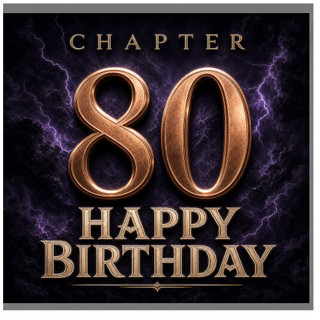 80th Birthday Card, Chapter 80 Happy Birthday Card