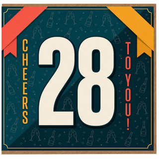 28th Birthday Card, Cheers to You