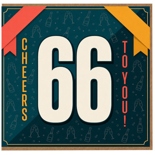 66th Birthday Card, Cheers To You