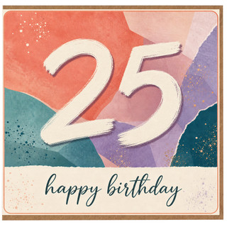 25th Birthday Card, Happy Birthday Card for 25 Year Old