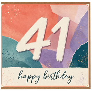 41st Birthday Card, Happy Birthday Card for 41 Year Old