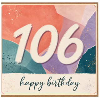 106th Birthday Card, Happy Birthday Card