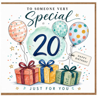 20th Birthday Card, To Someone Very Special Happy Birthday Card