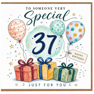 37th Birthday Card, Happy Birthday Just For You