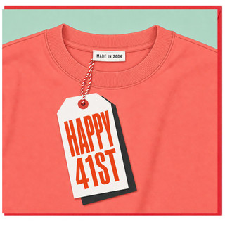 41st Birthday Card, Happy 41st Made in 2004