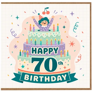 70th Birthday Card