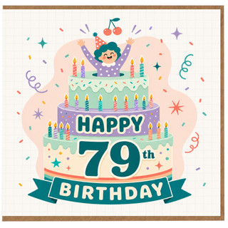 79th Birthday Card, Happy 79th Birthday Card for Him or Her