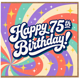 75th Birthday Card, Happy 75th Birthday Card for Her or Him
