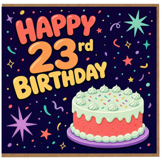 23rd Birthday Card, Happy 23rd Birthday Card
