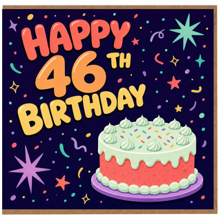 46th Birthday Card, Happy 46th Birthday Card