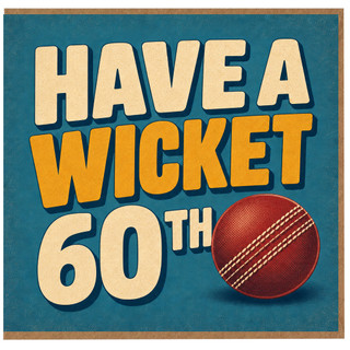 60th Birthday Card, Have a Wicket 60th Card