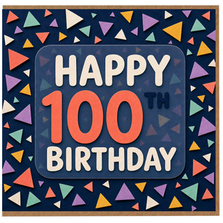 100th Birthday Card, Happy 100th Birthday Card