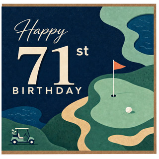 71st Birthday Card, Happy 71st Birthday Golf Card