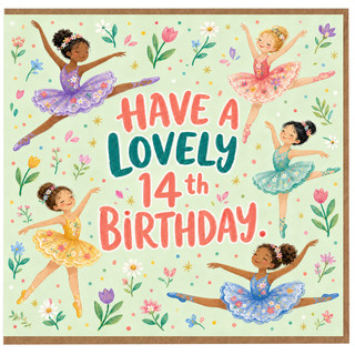 14th Birthday Card, Have a Lovely 14th Birthday Ballet Card