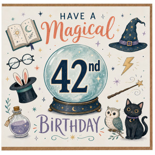42nd Birthday Card, Have a Magical 42nd Birthday Card