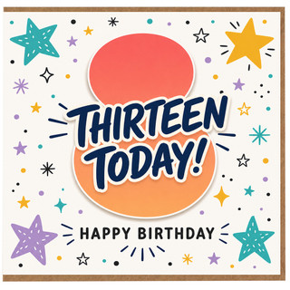 13th Birthday Card, Happy Birthday Teen Card