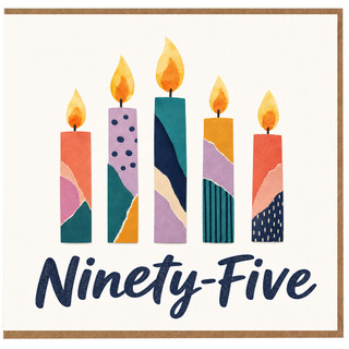 95th Birthday Card, Ninety - Five Candles Design