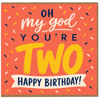 2nd Birthday Card, You're Two Birthday Card
