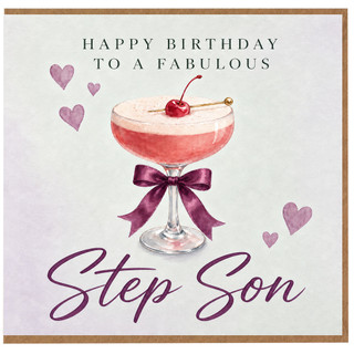 Step Son Birthday Card, Happy Birthday to a Fabulous Step Son