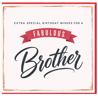 Brother Birthday Card, Fabulous Brother Birthday Wishes Card