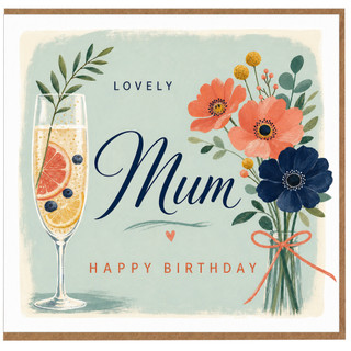 Mum Birthday Card, Lovely Happy Birthday Card for Mum