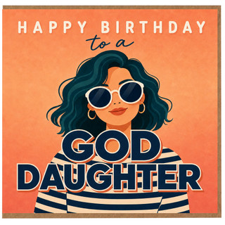 God Daughter Birthday Card, Happy Birthday to a God Daughter Card