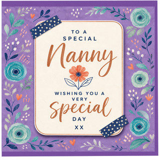Nanny Birthday Card, To a Special Nanny Wishing You a Very Special Day Card