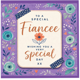 Fiancee Special Day Card, To a Special Fiancee Wishing You a Very Special Day Card