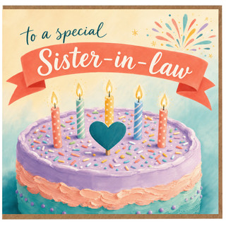 Sister - in - law Birthday Card, To a Special Sister - in - law Cake Design