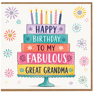 Great Grandma Birthday Card, Happy Birthday to My Fabulous Great Grandma