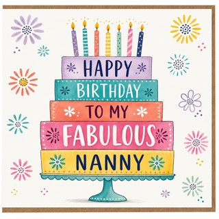 Nanny Birthday Card, Happy Birthday To My Fabulous Nanny
