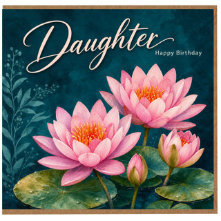 Daughter Birthday Card, Happy Birthday Floral Card