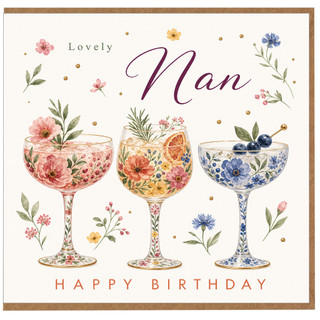 Nan Birthday Card, Lovely Happy Birthday Card for Nan