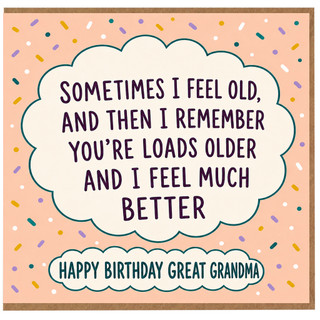 Great Grandma Birthday Card, Funny Birthday Card for Great Grandma
