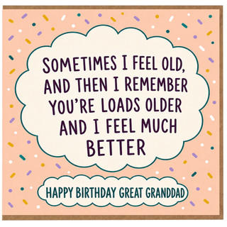 Great Granddad Birthday Card, Funny Happy Birthday Card for Great Great Granddad