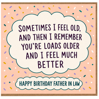 Father in Law Birthday Card, Humorous Happy Birthday Card
