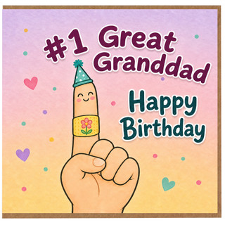 Great Granddad 1st Birthday Card