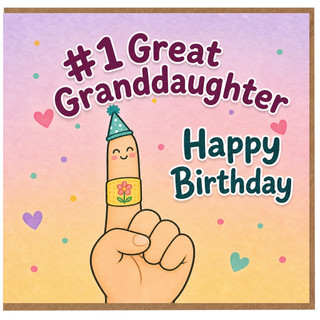 Great Granddaughter Birthday Card, Happy Birthday Card for Granddaughter