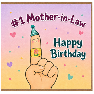 Mother - in - Law Birthday Card, #1 Happy Birthday Card for Mother - in - Law