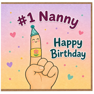 Nanny 1st Birthday Card, #1 Nanny Happy Birthday Card