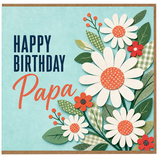 Papa Birthday Card, Happy Birthday Papa Floral Card