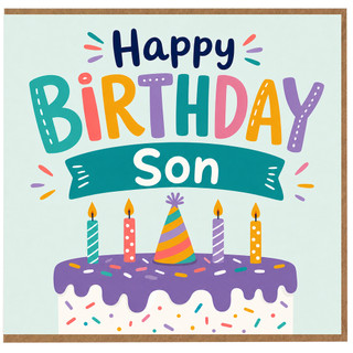 Son Birthday Card, Happy Birthday Son Card