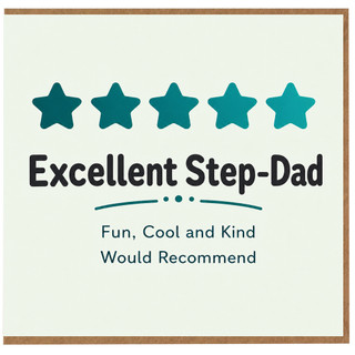 Step-Dad Birthday Card, Excellent Step - Dad Funny Appreciation Card
