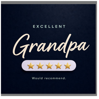 Grandpa Appreciation Card, Excellent Grandpa 5 Star Card