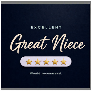 Great Niece Card, Excellent Great Niece Card with Five Star Design