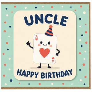 Uncle Birthday Card, Funny Happy Birthday Card for Uncle