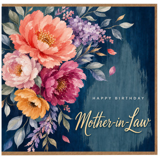 Mother - in - Law Birthday Card, Floral Happy Birthday Card